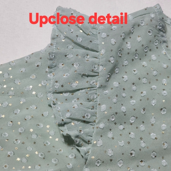 W5 Green with Gold Sparkle Accent Top Size Medium - Picture 4 of 12